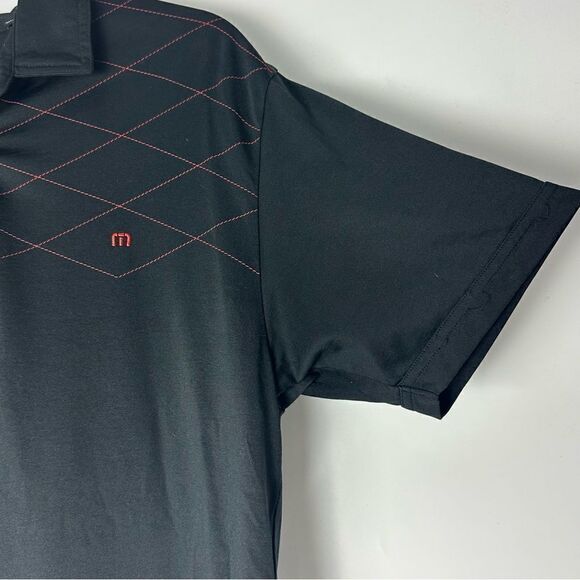 TRAVIS MATHEW Men's Black Collared Golf Polo Pima Cotton sz L - Picture 2 of 7